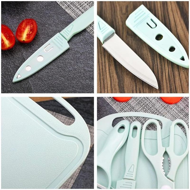 Set-Tabla-de-Picar---Cuchillo---Pelador---Tijera-para-Cocina-Celeste-C51