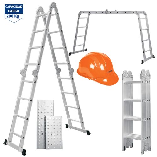 Escalera Multiposición 16 pasos escalera articulada Truper