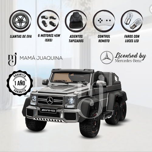 Carro a Batería «AMG 6X6 » Licenced Gris