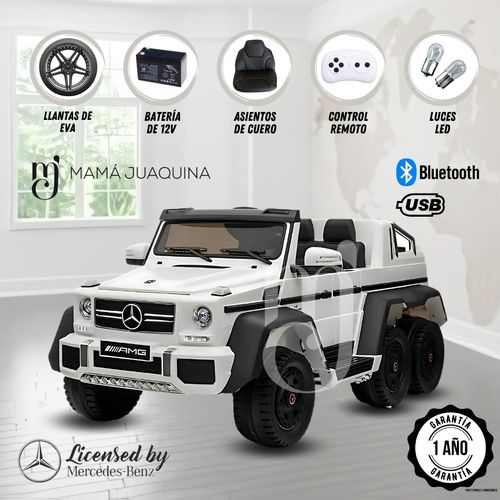 Carro a Batería «AMG 6X4» Licenced Blanco