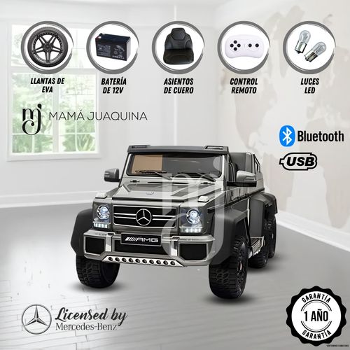 Carro a Batería «AMG 6X4» Licenced Gris