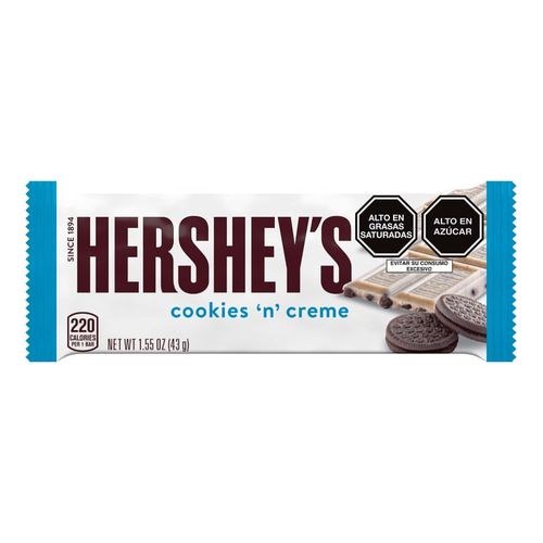 Chocolate HERSHEY'S Cookies N' Creme Tableta 43g