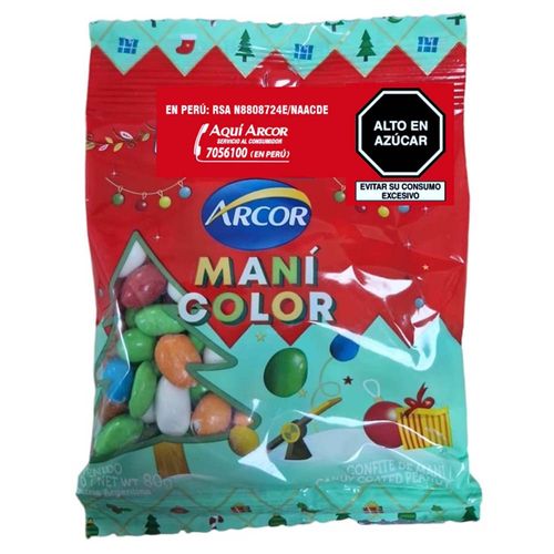 Maní ARCOR Color Confites Bolsa 80g