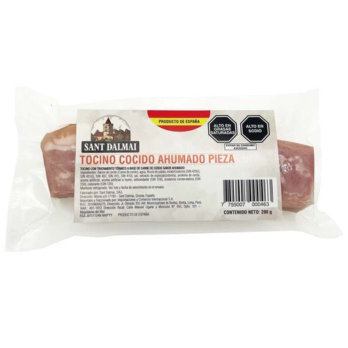 Tocino Cocido SANT DALMAI Ahumado Bolsa 200g