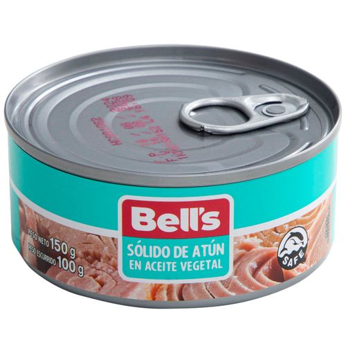 Sólido de Atún BELL'S en Aceite Vegetal Lata 150gr