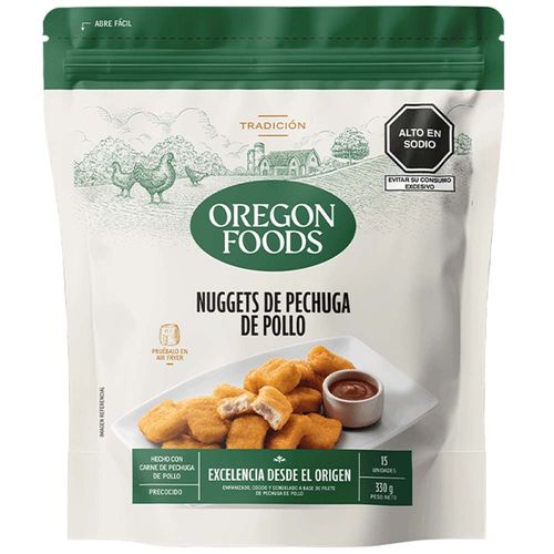 Nuggets de Pechuga de Pollo OREGON FOODS Bolsa 15un