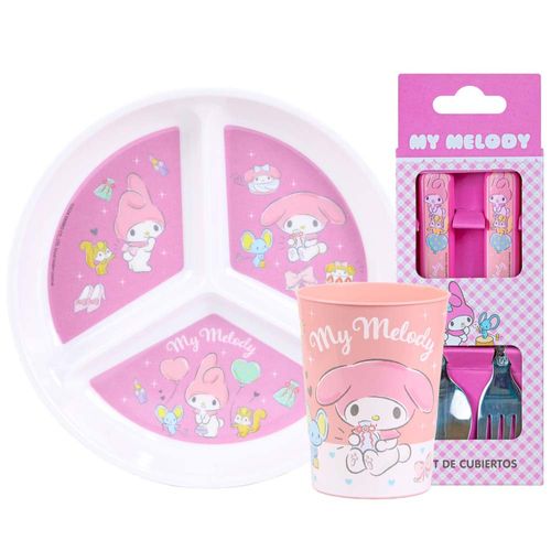 Set Plato con division My Melody SCOOL