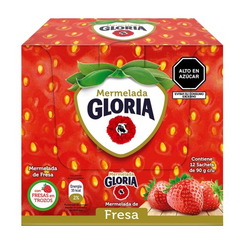 Mermelada de Fresa GLORIA Caja 12un