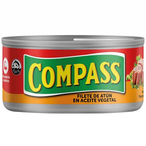 Filete de Atún en Aceite Vegetal COMPASS Lata 140g