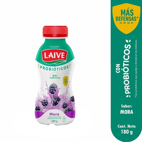 Yogurt Probiótico LAIVE Sabor a Mora Botella 180g