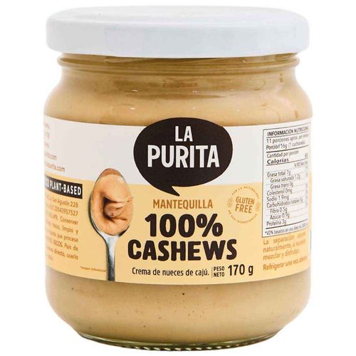 Mantequilla 100% Cashews LA PURITA Pote 170g