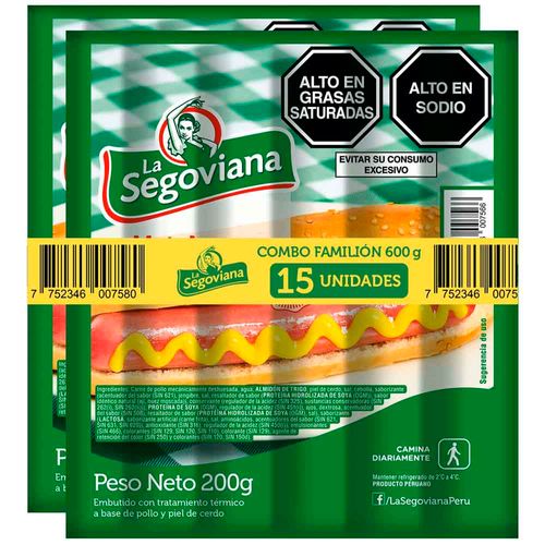 Pack Hot Dog LA SEGOVIANA Paquete 600g