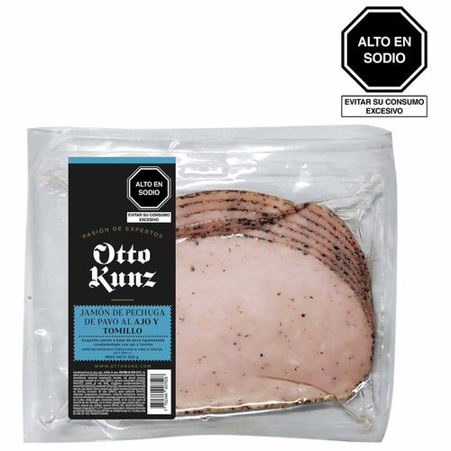 Jamón de Pechuga de Pavo al Ajo y Tomillo OTTO KUNZ Paquete 200g