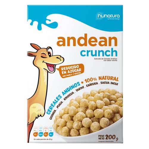 Cereal Andino NUNATURA Vainilla Caja 200g