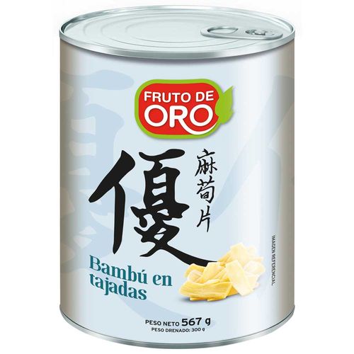 Bambú en Tajadas FRUTO DE ORO Lata 567g