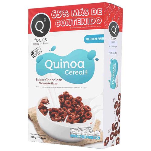 Cereal de Quinua y Chocolate Q FOODS Caja 330g