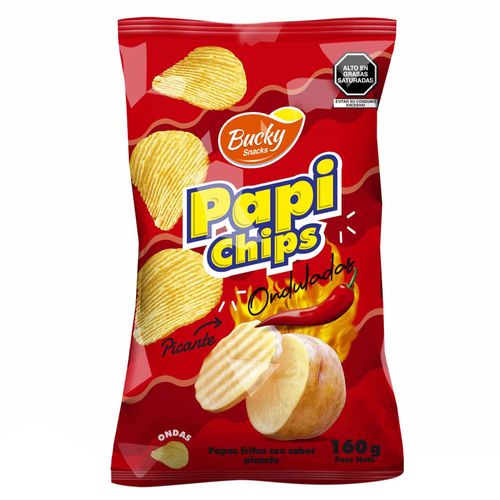 Papas en Ondas BUCKY Picante Bolsa 160g