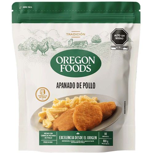 Apanado de Pollo OREGON FOODS Bolsa 4un