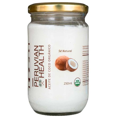 Aceite de Coco Virgen Orgánico PERUVIAN HEALTH Frasco 250ml