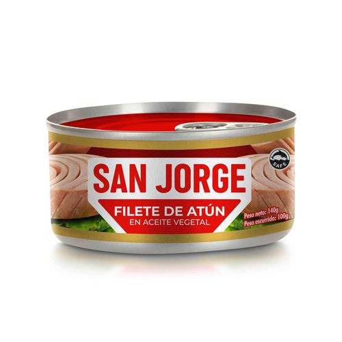 Filete de Atún en Aceite Vegetal SAN JORGE Lata 140g