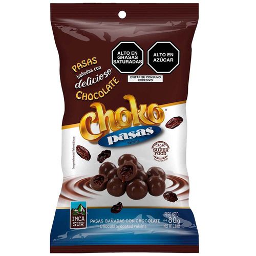 Choco Pasas INCASUR Bolsa 80g