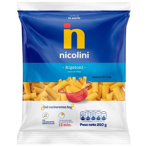 Fideos NICOLINI Rigatoni Bolsa 250g