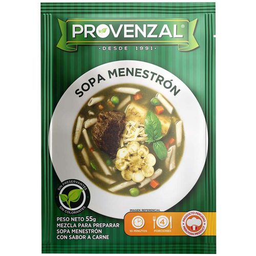 Mezcla en Polvo PROVENZAL para Sopa Menestrón Bolsa 55g