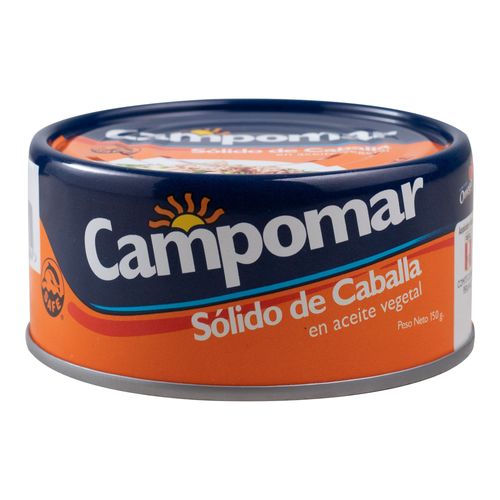 Sólido de Caballa CAMPOMAR en Aceite Vegetal Lata 150g