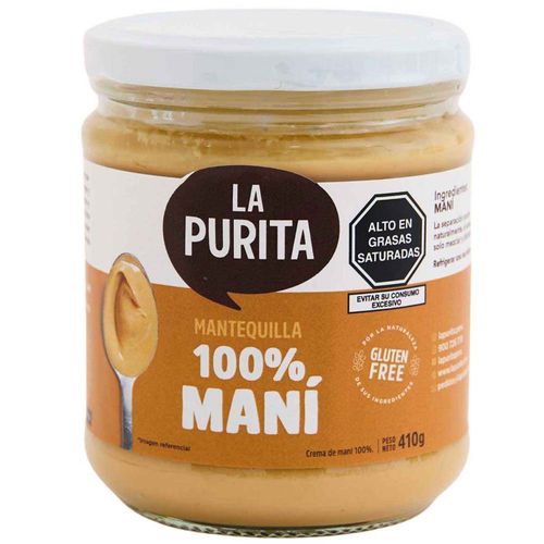 Mantequilla de Maní LA PURITA Pote 410g