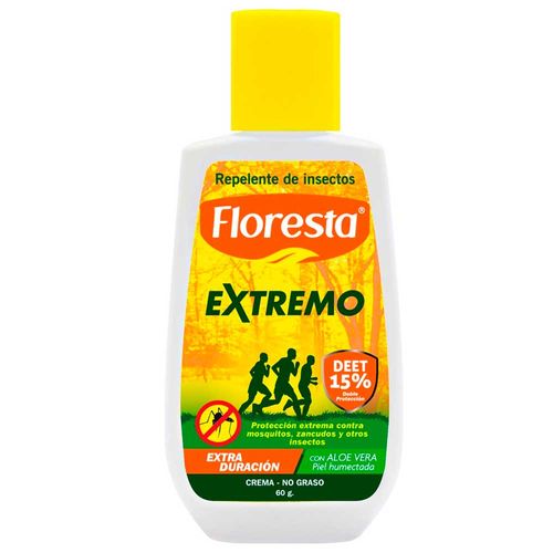 Repelente de Insectos FLORESTA Extremo Deet 15% Frasco 60g