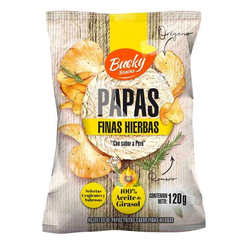 Papas Finas Hierbas BUCKY Bolsa 120g