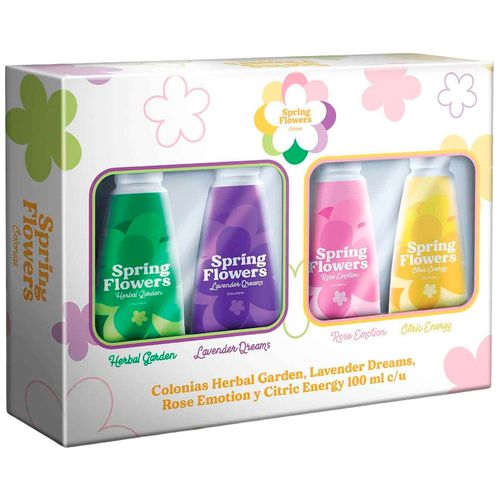 Pack Colonias Mini SPRING FLOWERS 4un x100ml