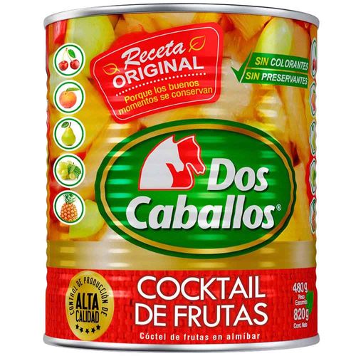 Cocktail de Frutas DOS CABALLOS Lata 820g