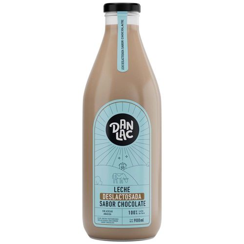 Leche Chocolatada Deslactosada DANLAC Botella 900ml