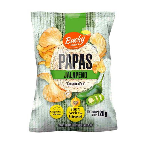 Papas Jalapeño BUCKY Bolsa 120g