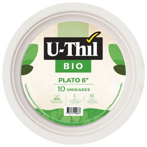 Platos U-THIL 6'' BIO Pack 10un