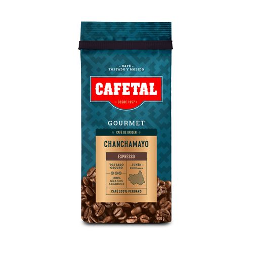 Café Molido CAFETAL Gourmet Espresso Chanchamayo Bolsa 200g