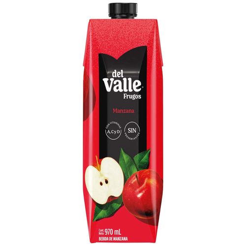 Bebida FRUGOS DEL VALLE Sabor a Manzana Caja 970ml