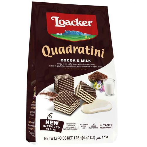 Wafer LOACKER de Cocoa y Leche Caja 125g