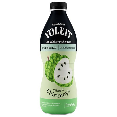 Yogurt Deslactosado YOLEIT Chirimoya Botella 950g