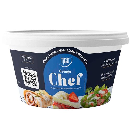 Yogurt Chef Griego Natural TIGO 500g