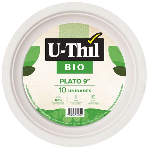 Platos U-THIL 9'' BIO Pack 10un