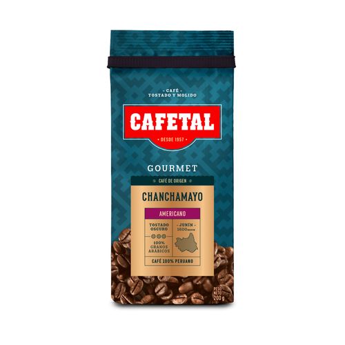 Café Molido CAFETAL Gourmet Americano Chanchamayo Bolsa 200g