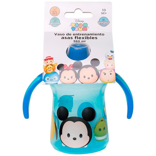 Tomatodo Vaso de entrenamiento con asas flexibles Tsum Tsum Micky bebé380ml