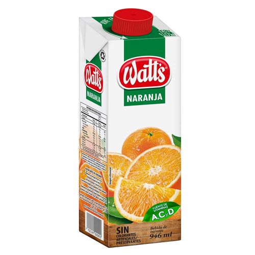 Bebida de Naranja WATT'S Caja 946ml