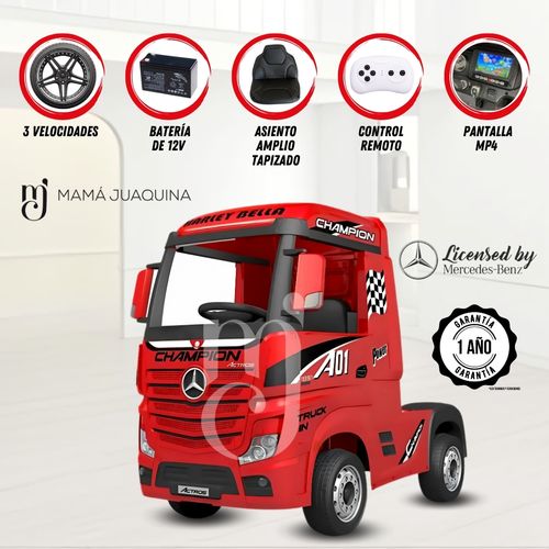 Camioneta a Batería «ACTROS 4X4» Licenciado Rojo