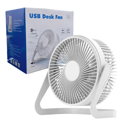 Ventilador de Escritorio Silencioso 24CM YR-S802 - Blanco