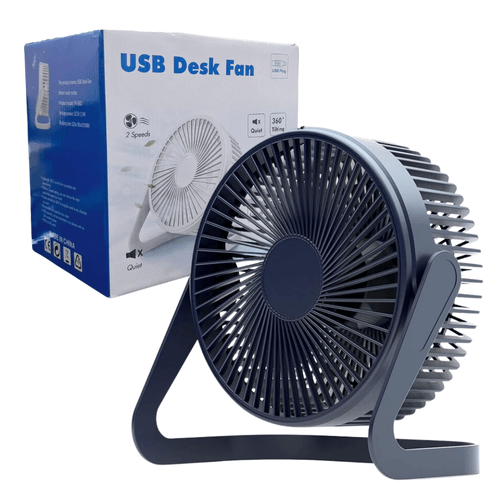 Ventilador de Escritorio Silencioso 24CM YR-S802 - Azul Marino