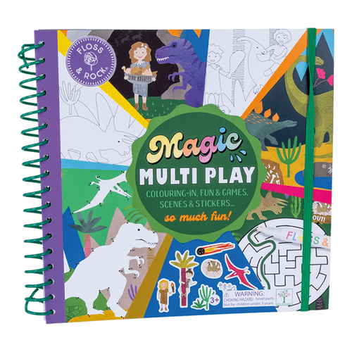 Cuaderno multiactividades con agua Floss and Rock Dinosaurios