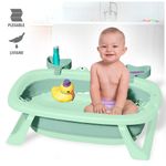 Banera-Plegable-para-Bebes-Tina-de-Bano-Cangrejo-WI5-Verde